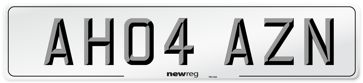AH04 AZN Number Plate from New Reg